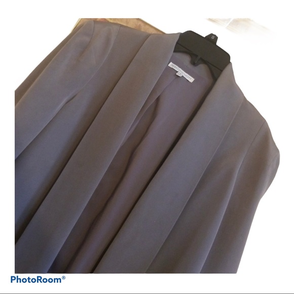 REBECCA MINKOFF BECKY GRAY SILK BLAZER SIZE 2 - Picture 4 of 8